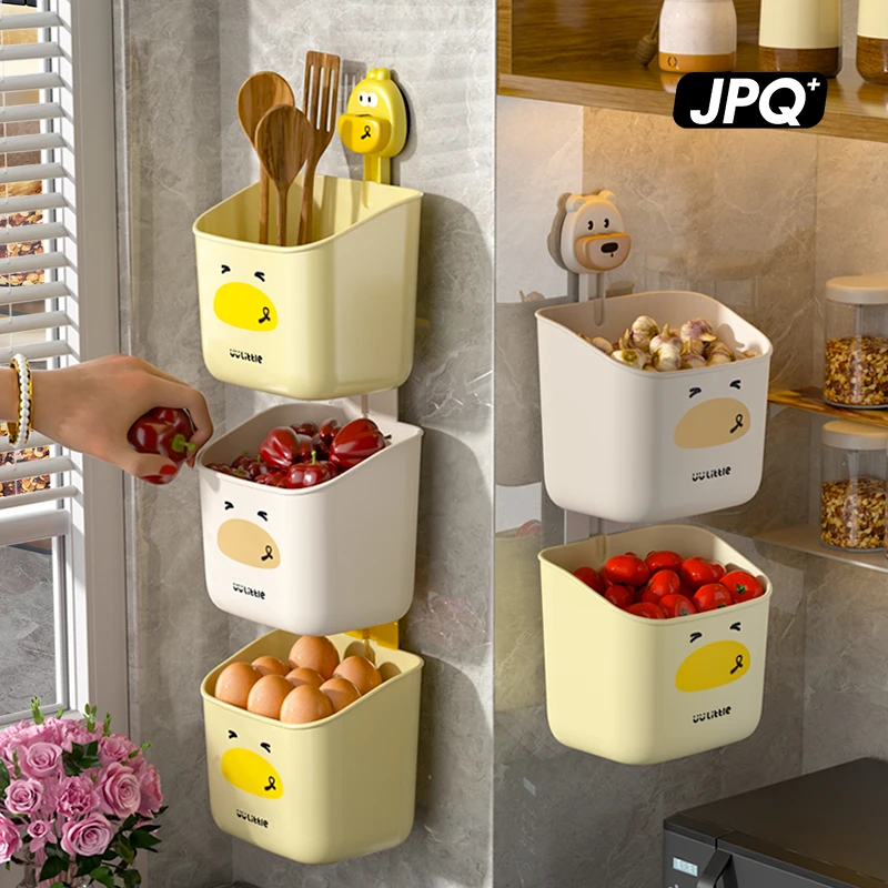 厨房葱姜蒜多层收纳盒收纳筐菜篮置物架多功能家用创意菜篮子