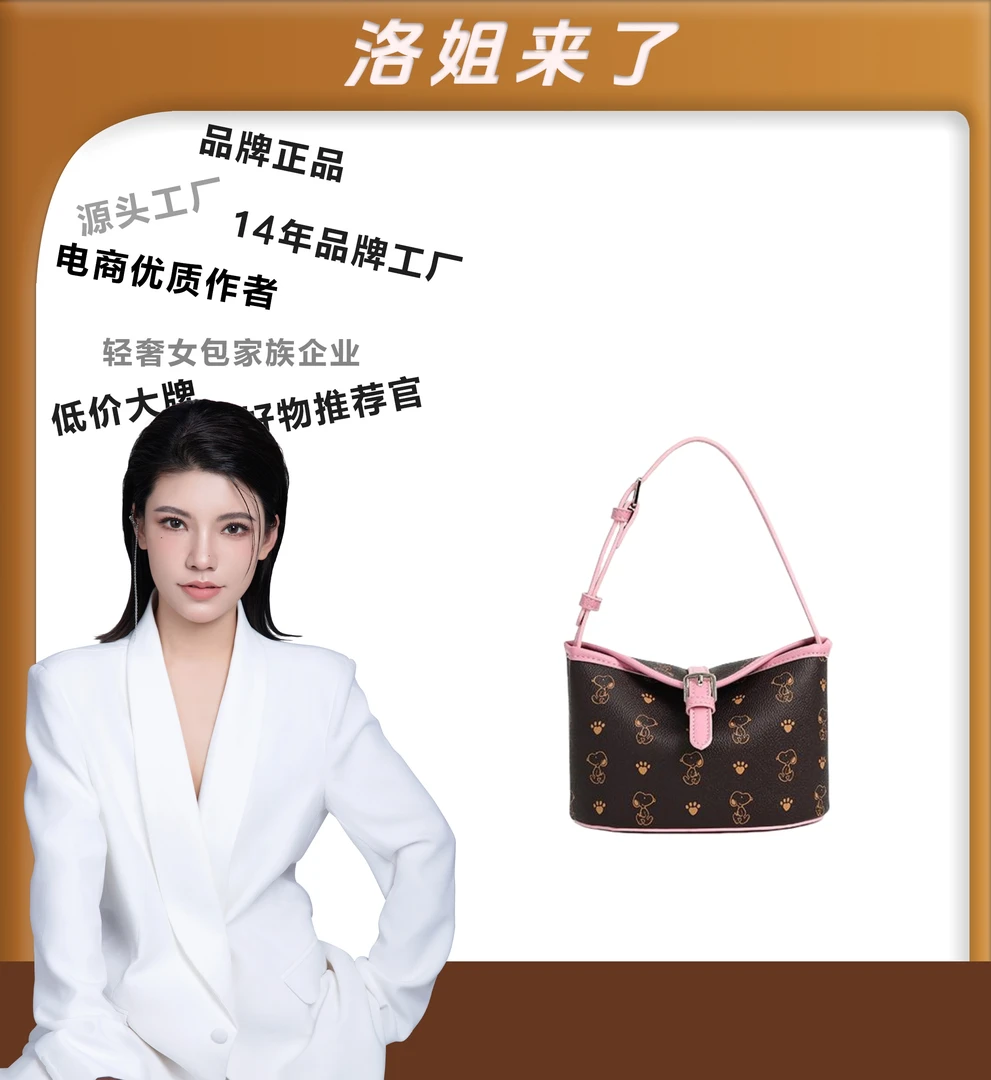 【洛洛专属】2024新款棕黑小水桶女包