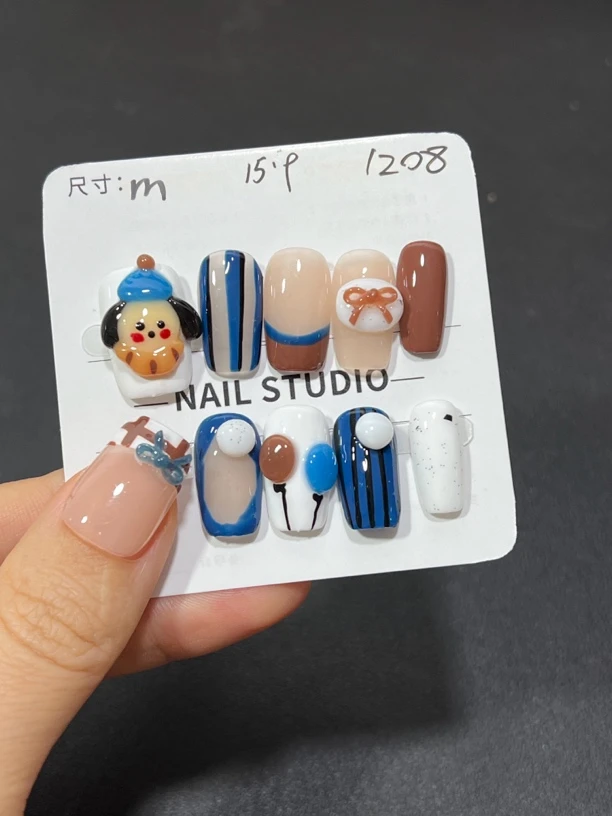 围脖小狗捏捏纯手工穿戴甲短甲1208