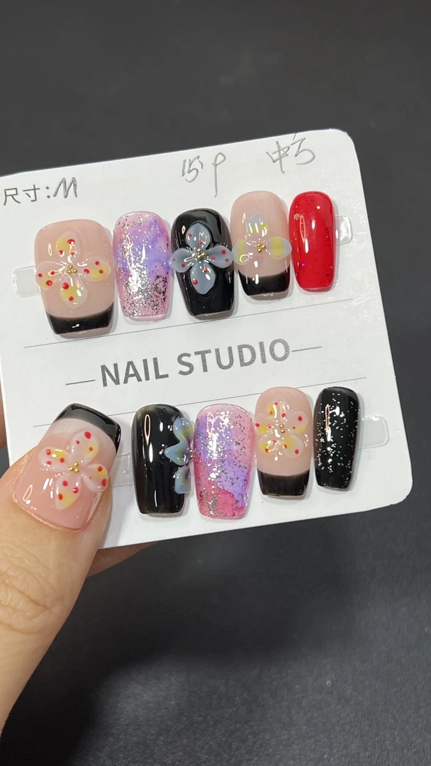 雕花纯手工穿戴甲1161