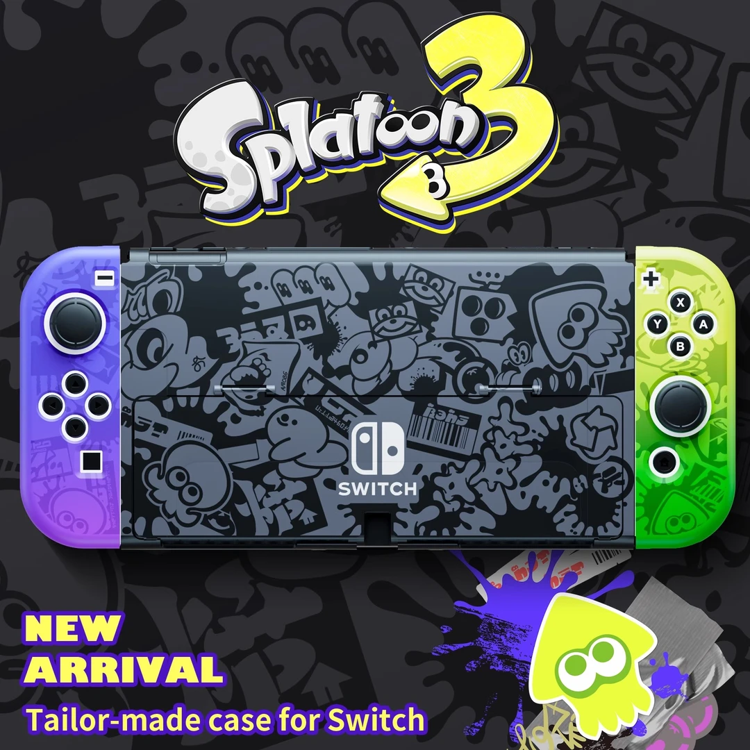 必极必特适用任天堂喷射战士3switcholed保护壳手柄switch2保护壳