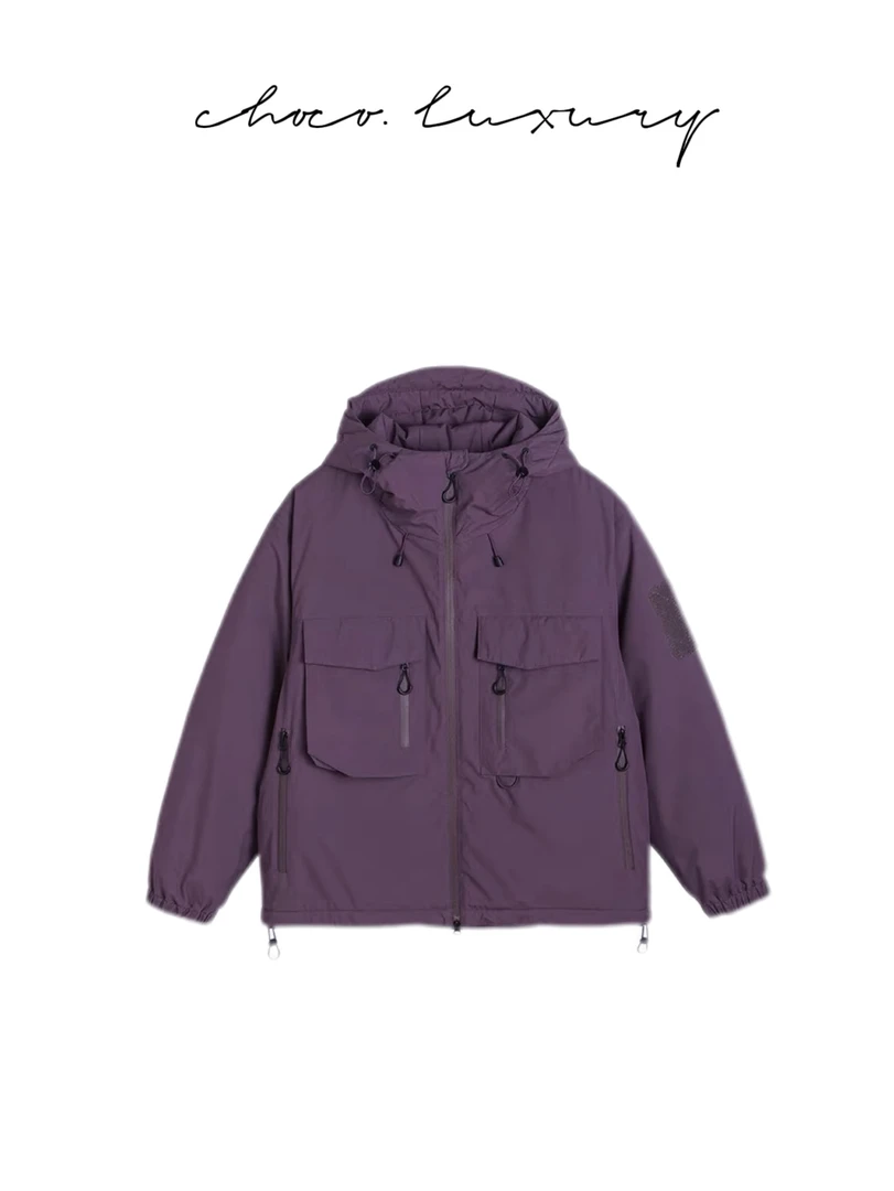 CHOCO  山系工装90白鸭绒立体连帽羽绒服外套 C797