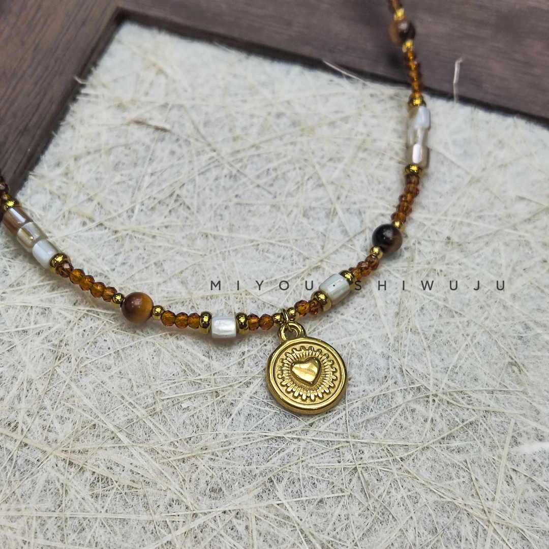 钛钢项链 【浮日颂歌】复古百搭时尚气质手工小众法式轻奢