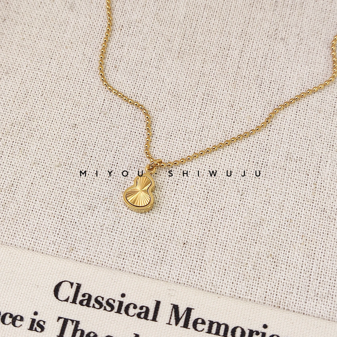 钛钢项链 【刻面葫芦项链】气质时尚百搭国风小众简约精致