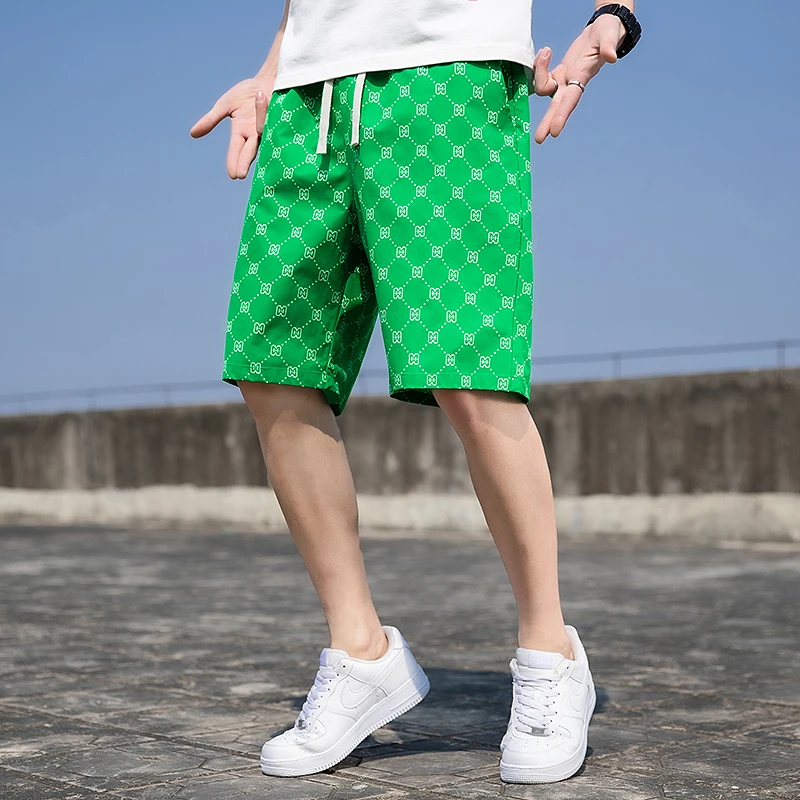 男女同款短裤男装夏季字母印花五分裤薄款休闲裤百搭运动裤沙滩裤