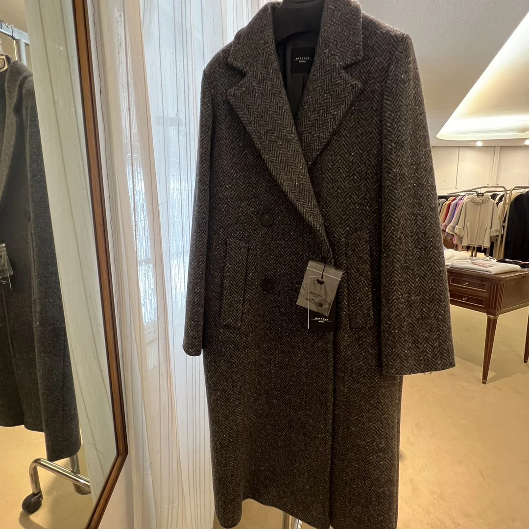 全新未使用 MaxMara CORINTO 绵羊毛混纺长款大衣外套