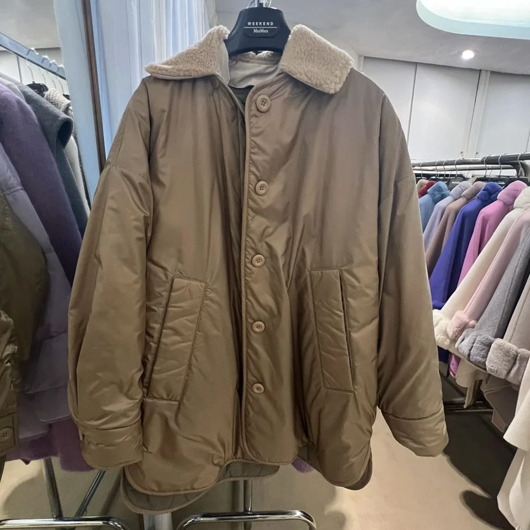 全新未使用 MaxMara Weekend DRAVA 中长款骆驼绒填充棉服
