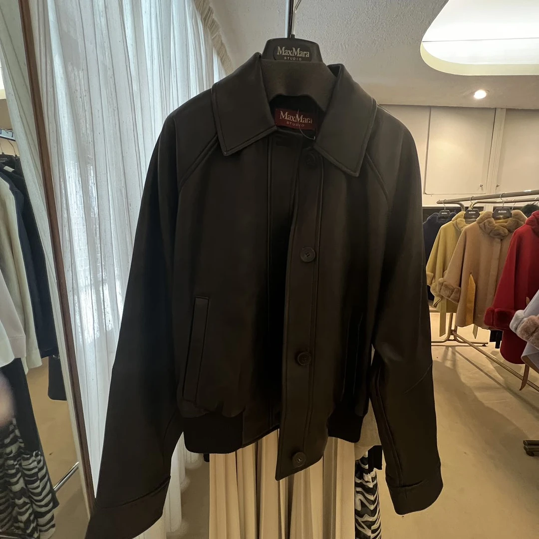 全新未使用 MaxMara MUSCARI 羊皮皮衣外套