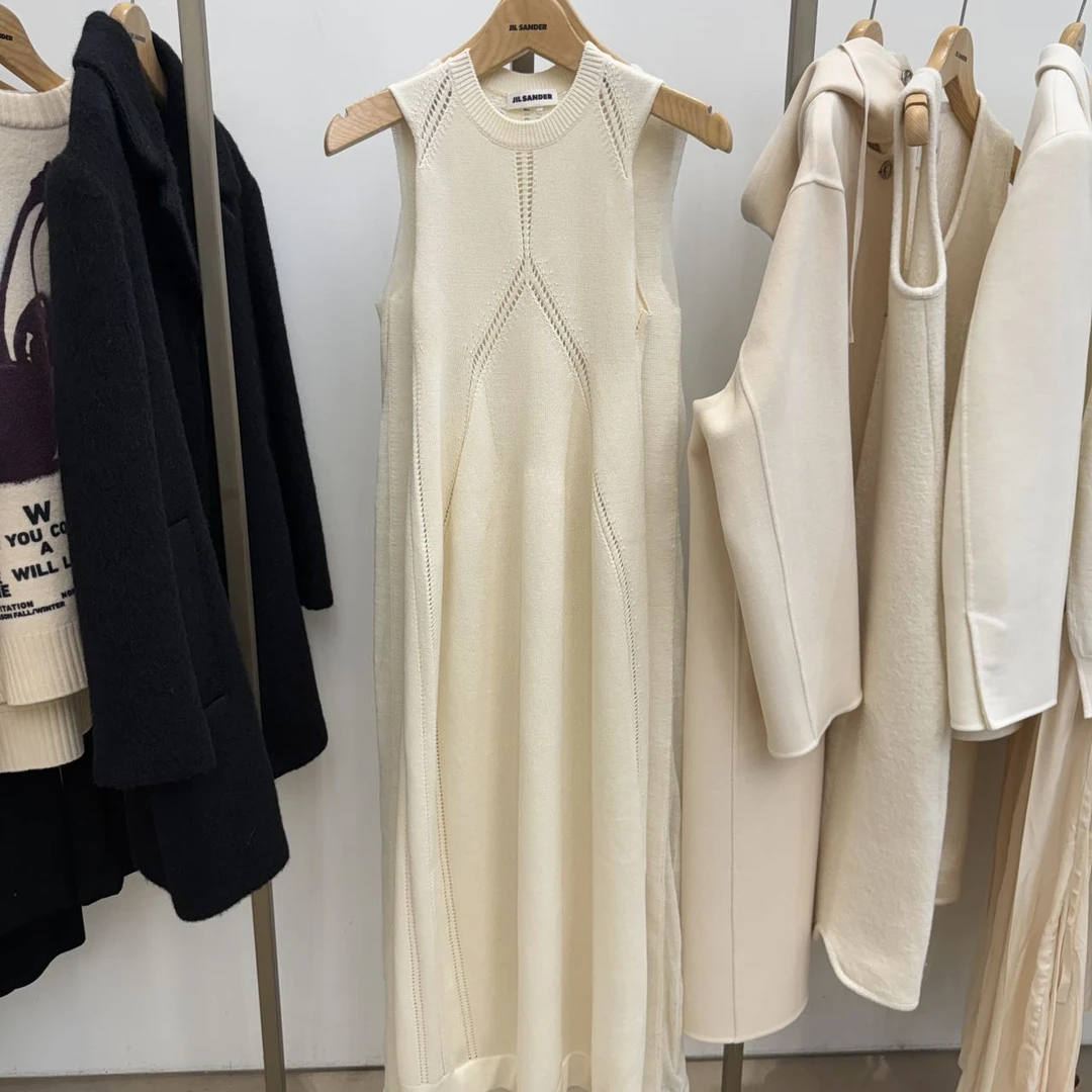 全新未使用  jil sander 女士无袖连衣裙