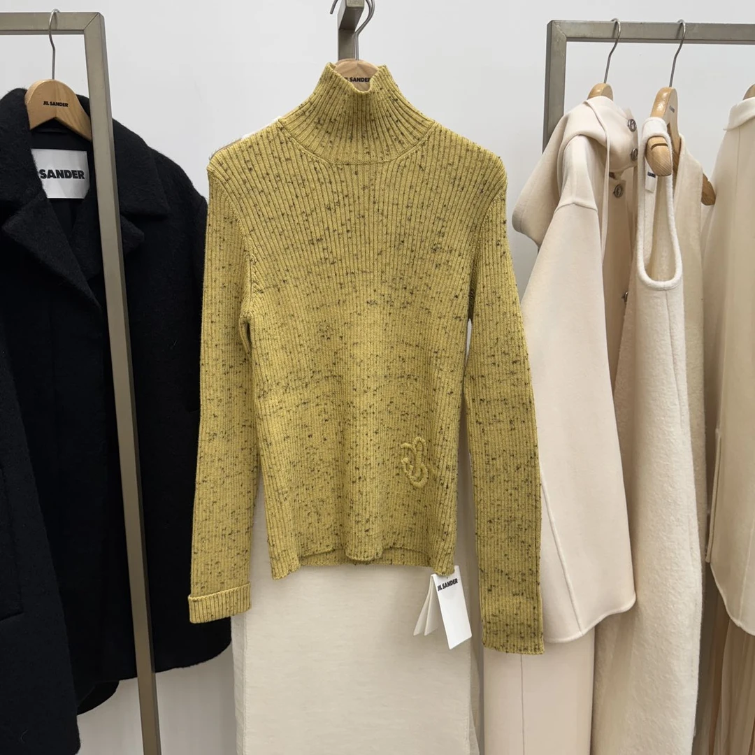 全新未使用  jil sander棉绵羊高领毛衣