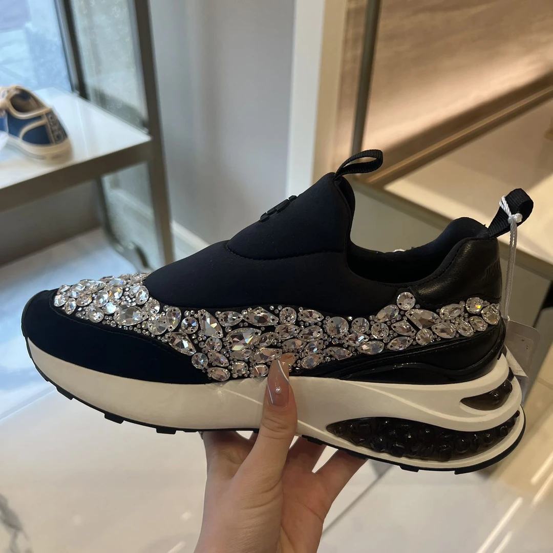 全新未使用 JIMMY CHOO/吉米周 MEMPHIS 一脚蹬运动鞋老爹鞋