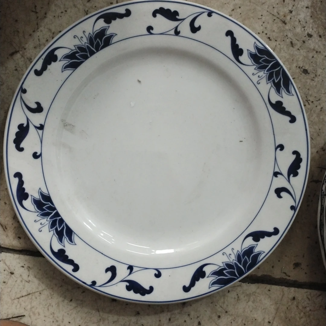 青花大盘！23厘米