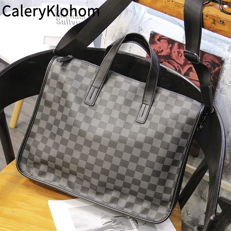 男士手提包电脑包商务通勤公文包韩版单肩包斜挎包