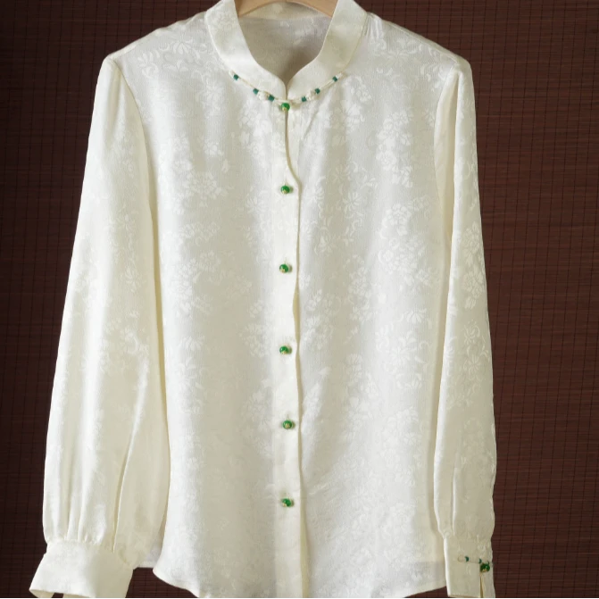 洋 新中式风米白色上衣  24879  L