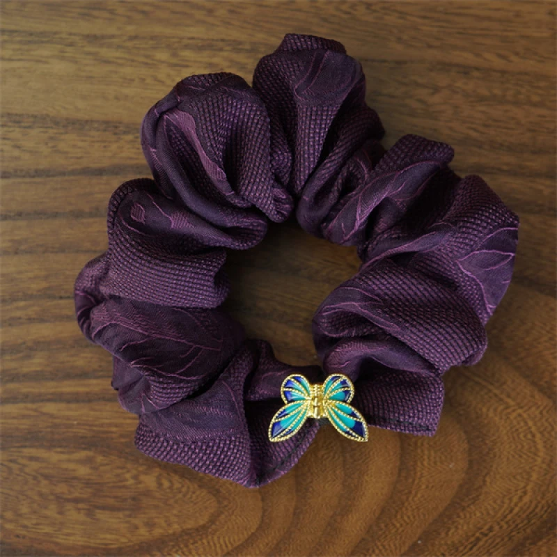 陈 非金属布艺发饰 新中式风 发绳/发圈 0805 绿紫