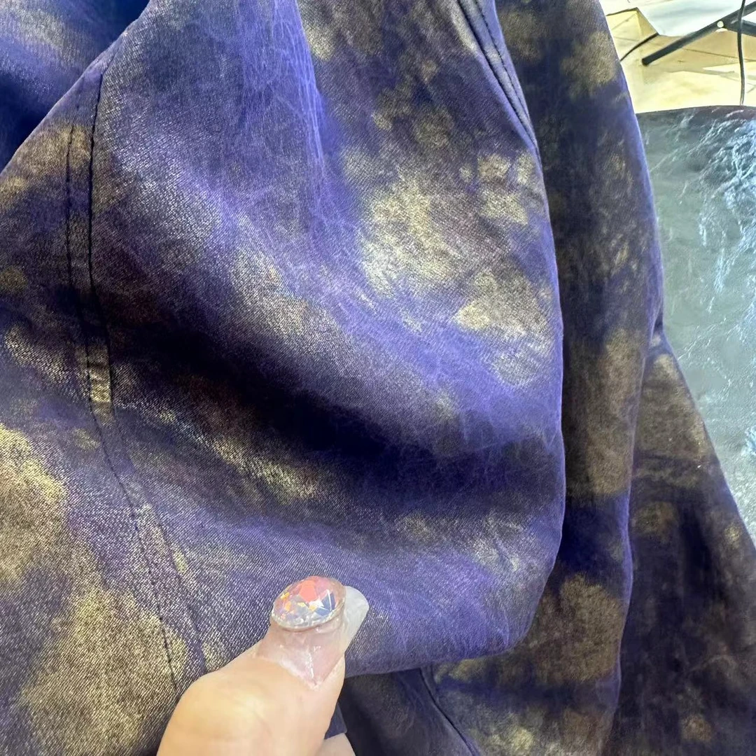 洋 新中式风 连衣裙 86198 绿色紫色 L