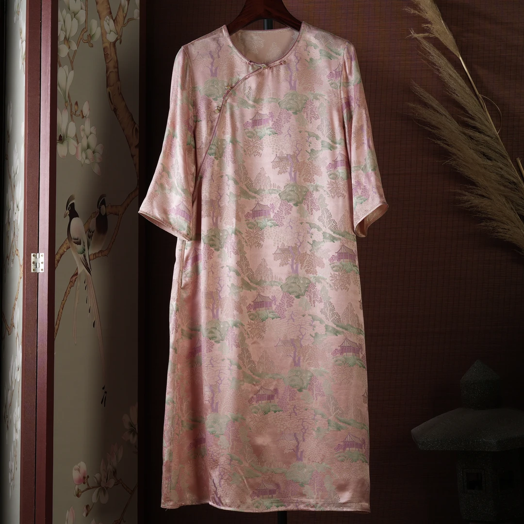 洋新中式 粉色连衣裙L 2436086