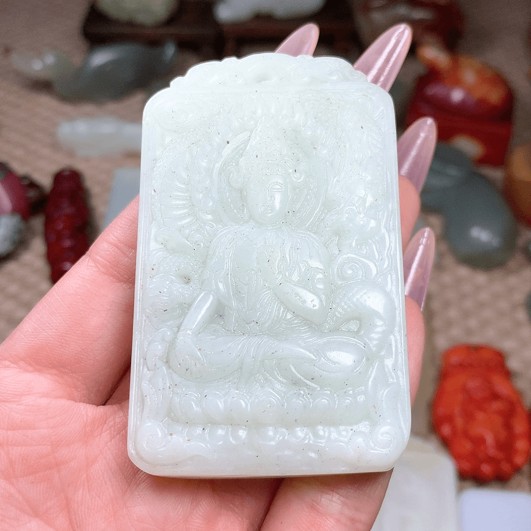 白玉菩提吊坠挂件