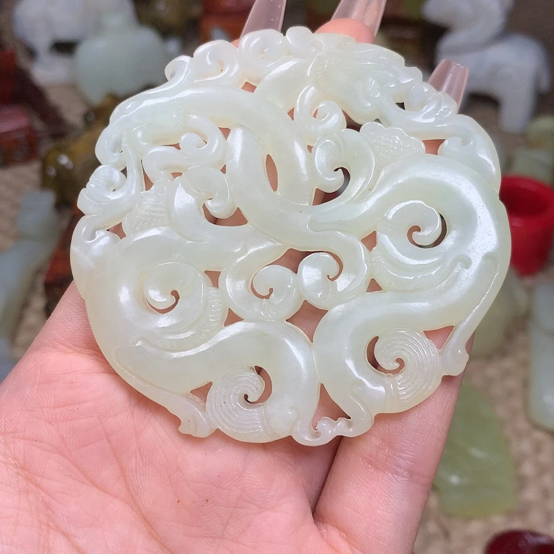 白玉菩提吊坠挂件