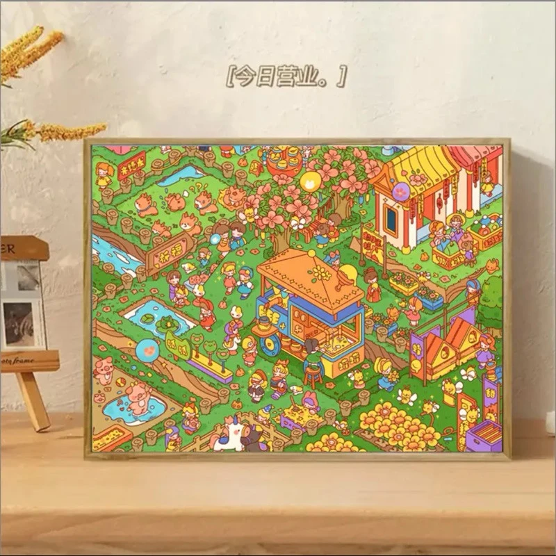 【九代背板】奶香系列diy数字油画密圆工坊敦煌丙烯画减压装饰画