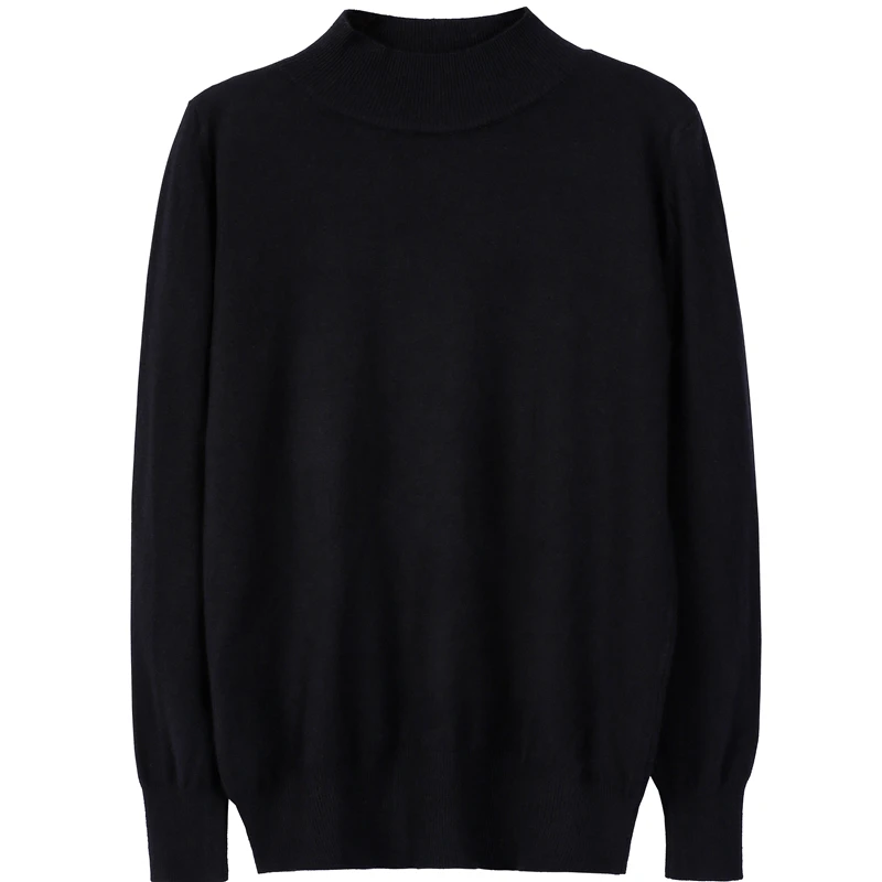 中老年女装秋冬新款百搭打底衫妈妈纯色毛衣奶奶装老太太针织衫