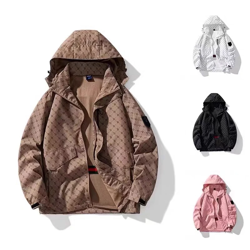 春秋男女同款时尚潮流户外冲锋衣宽松外套情侣百搭夹克8888