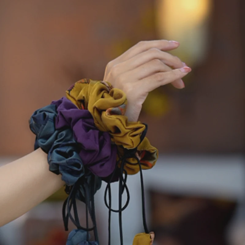 【香云纱发圈】锦莨新中式发圈手工百搭款马尾扎头发时尚可爱复古