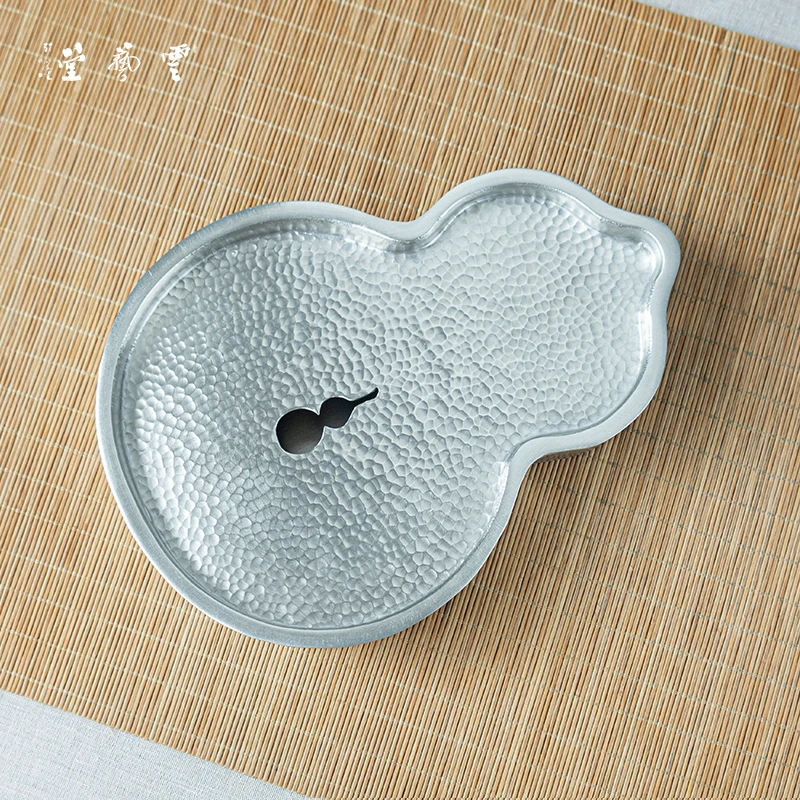 芸术云艺堂手工纯锡壶承干泡台功夫茶茶道干泡盘壶托中式家用茶具