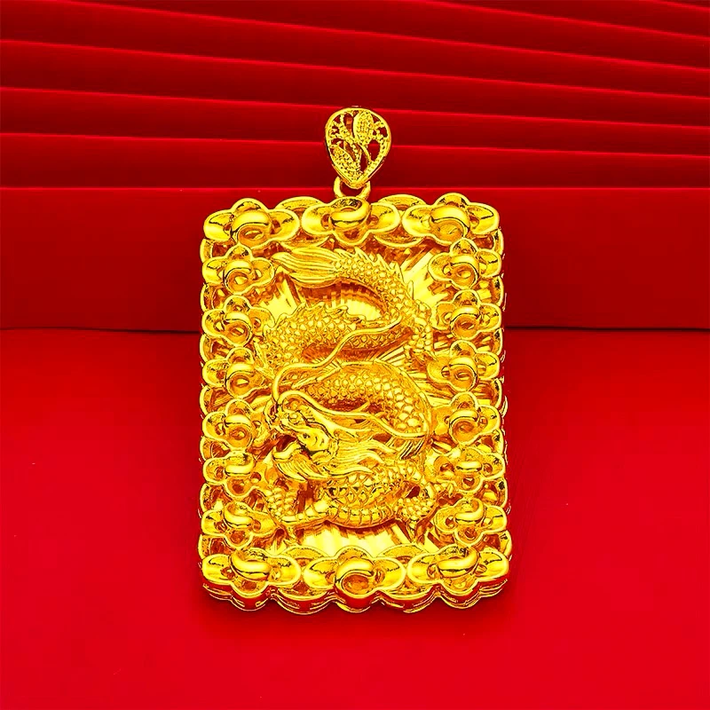 飞龙牌吊坠 金色精美饰品 时尚大气 潮流不掉色FL010
