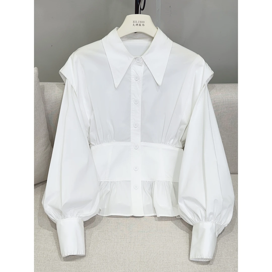 丨气质白月光时尚设计感气质收腰衬衫 0688