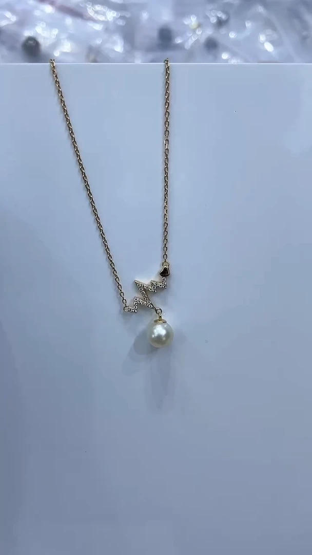 【闪购商品】海水珍珠套链银S925镶嵌海水akoya项链