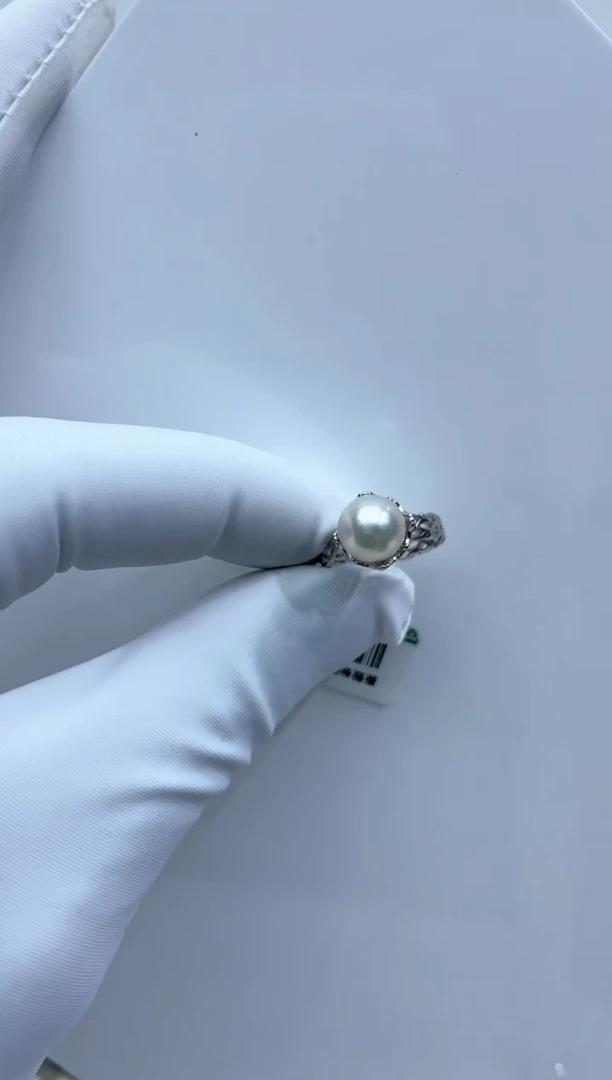 【闪购商品】海水珍珠戒指银S925镶嵌海水珍珠戒指