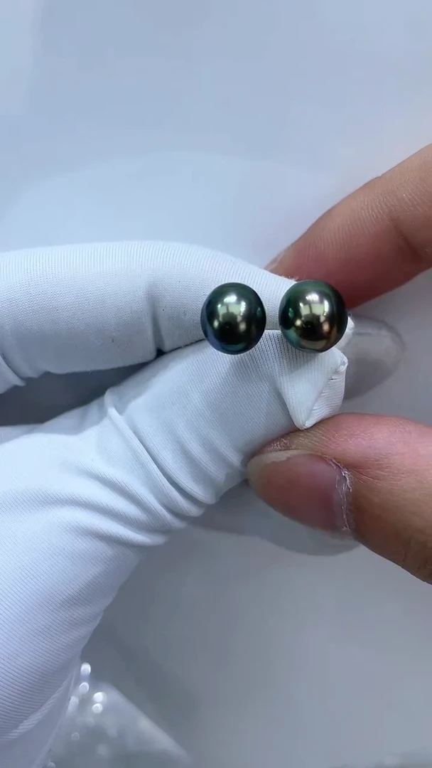 【闪购商品】海水珍珠耳饰18K金镶嵌海水大溪地耳饰