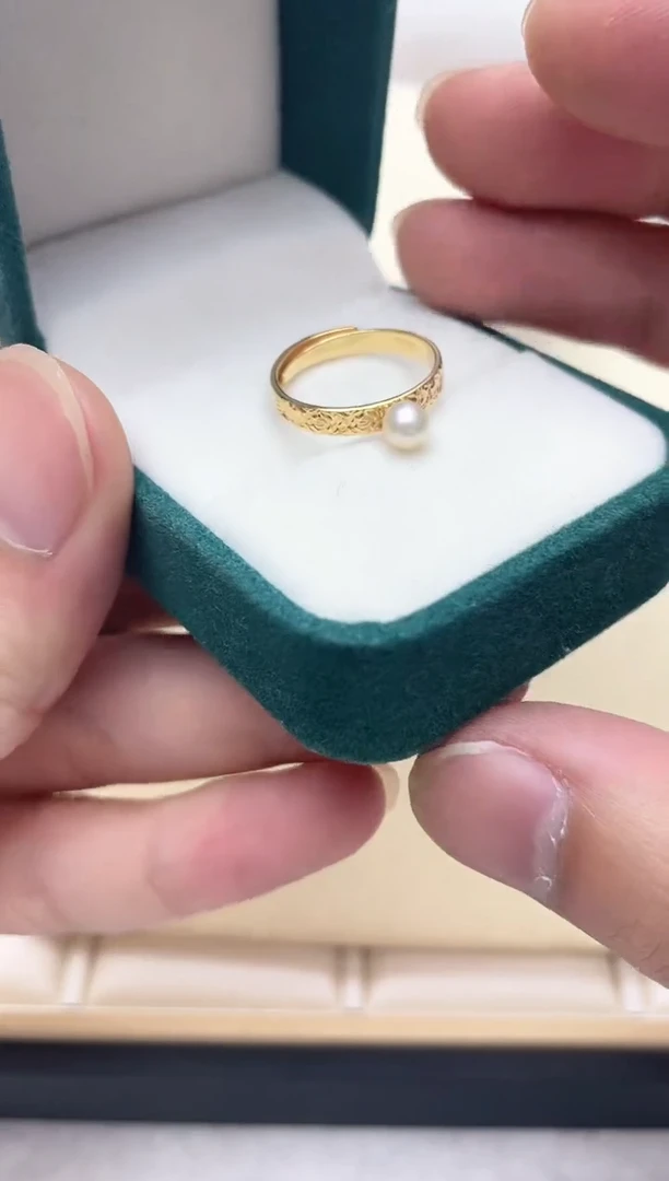 【闪购商品】海水珍珠戒指银S925镶嵌海水珍珠戒指