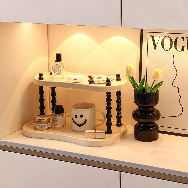 玄关钥匙收纳摆件入户门口鞋柜置物架桌面化妆品护肤品香水收纳盒