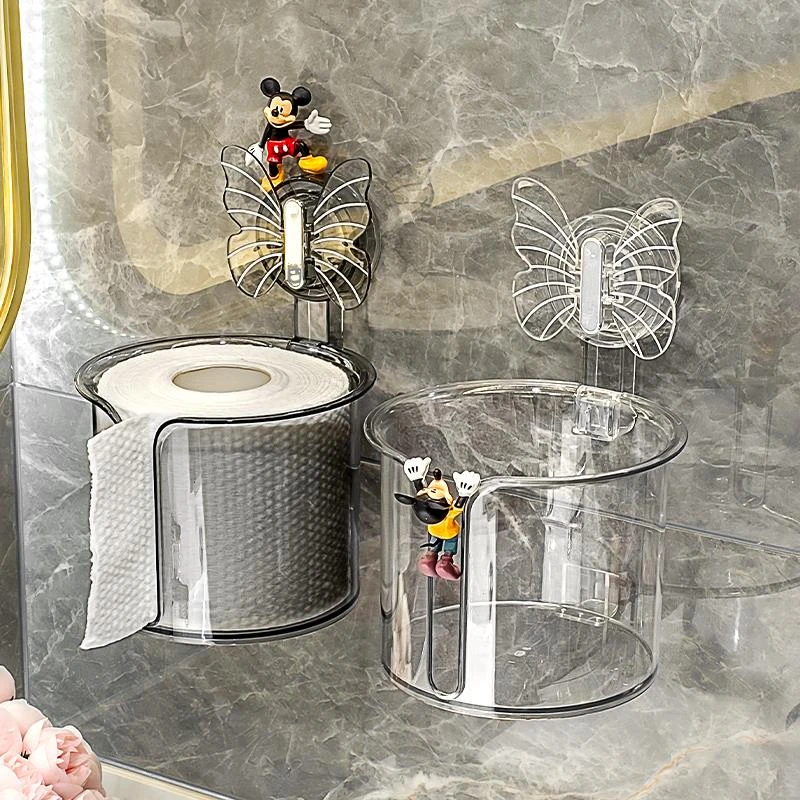 卫生间厕纸盒吸盘纸巾盒厕所免打孔手纸置物架抽卷纸筒放置盒壁挂
