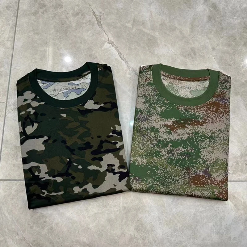 夏季短袖体能训练服新款迷彩水墨纹体能服吸湿排汗圆领衫速干T恤