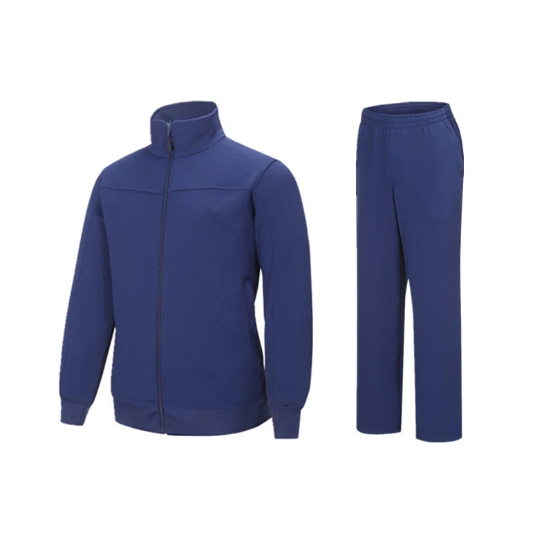 正品火焰蓝新款长袖体能训练服男士工作服套装春秋跑步外套健身