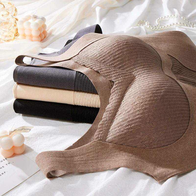 彰艳秋冬女士双面德绒 加绒加厚保暖背心 无钢圈免穿文胸收腰打底