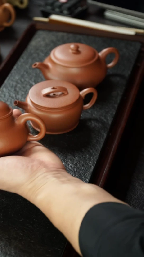 【闪购商品】紫砂茶壶容天  现货  红皮龙