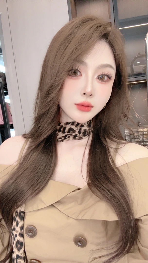 睿夕家【豹纹丝巾】美式复古辣妹风豹纹长条丝巾纱巾