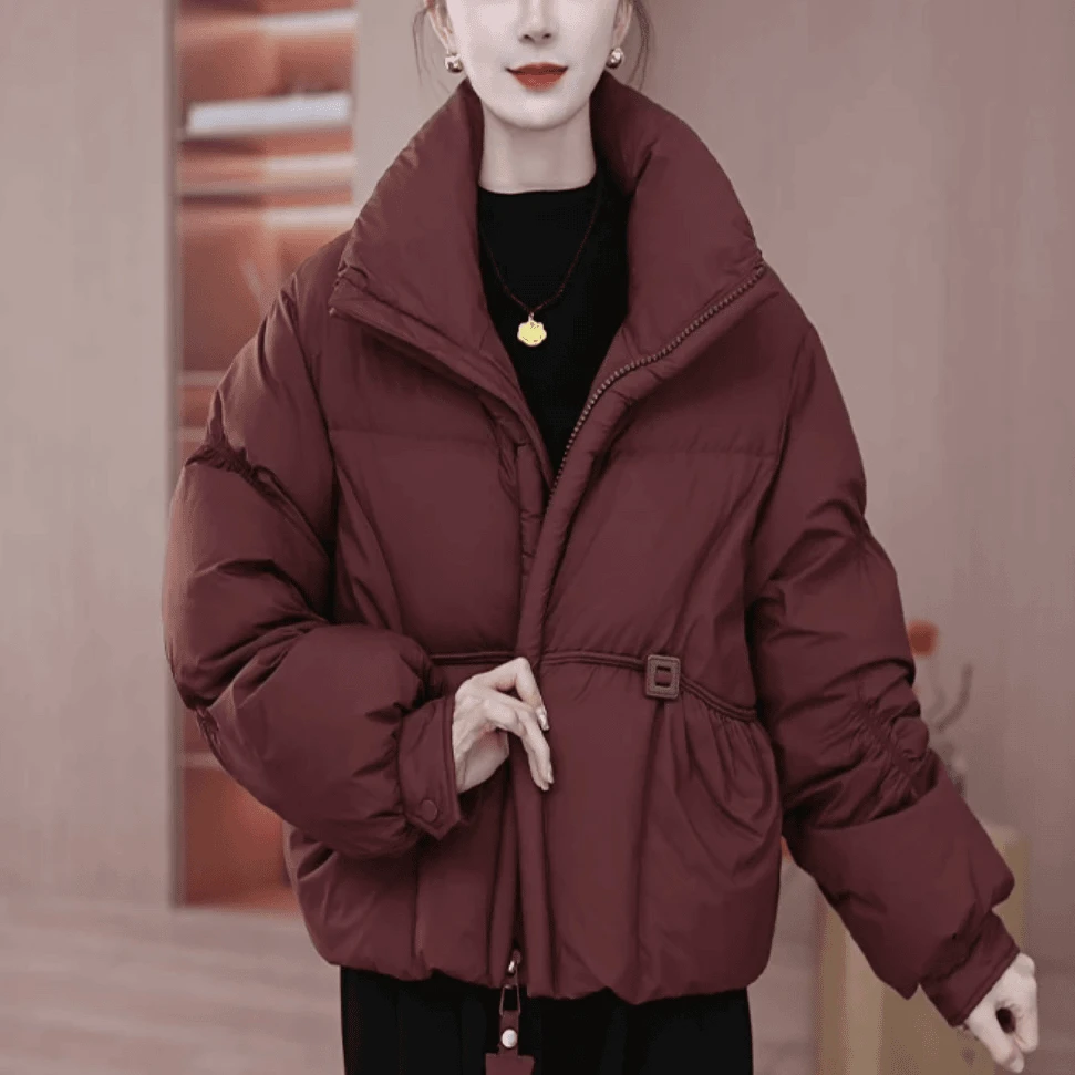 高级感纯色洋气加厚保暖棉服外套女装冬季爆款气质显瘦百搭面包服