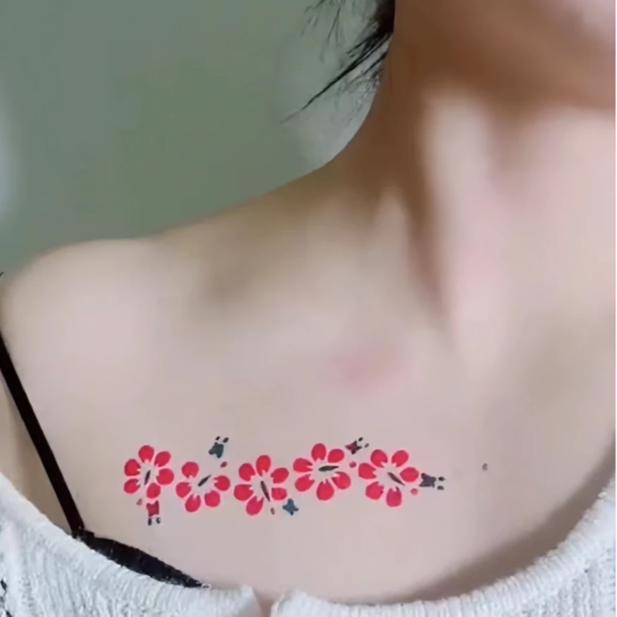 8女生男生镂空贴纸纹身贴草本纹身贴