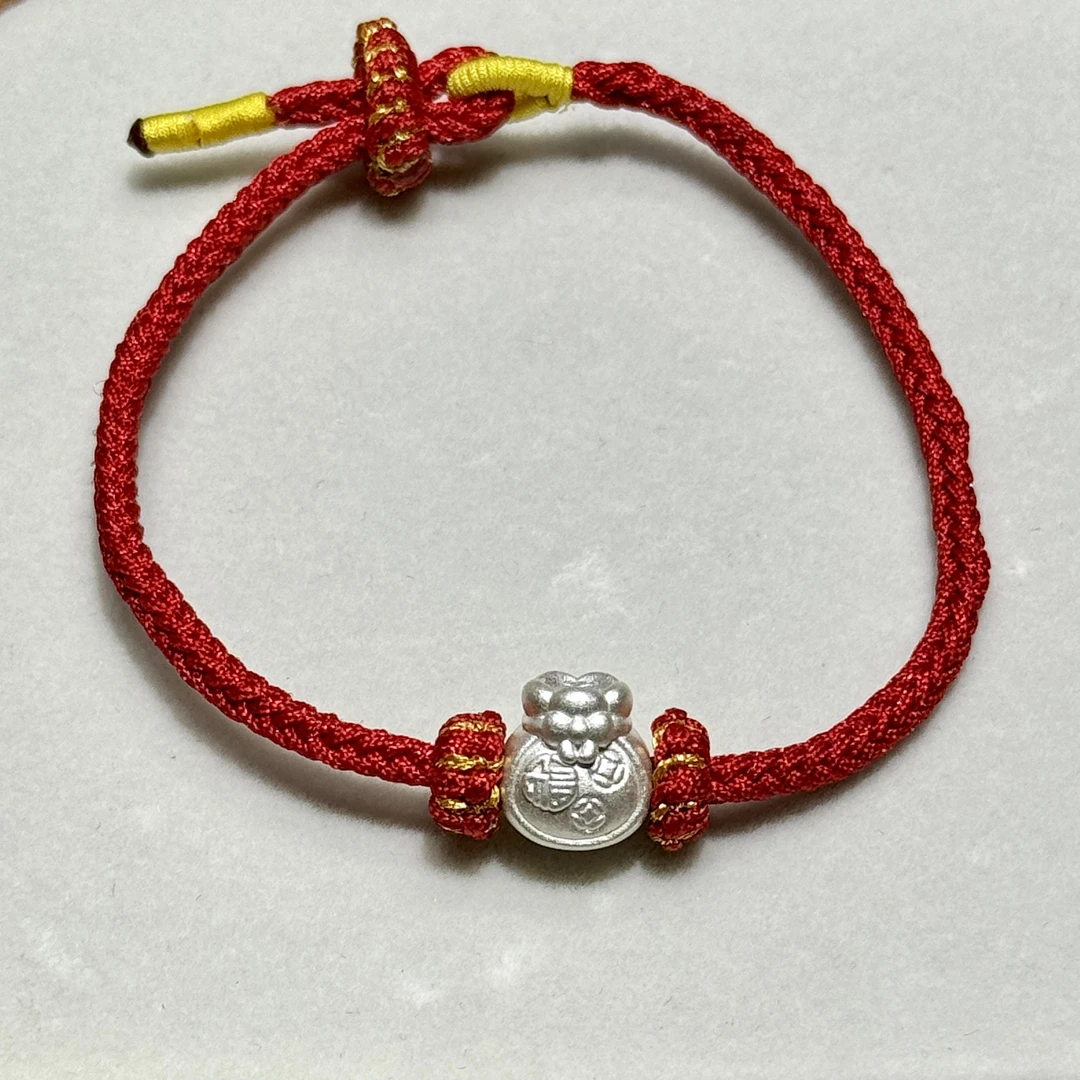 足银手链 霖玺珠宝【足银999福袋手串】手工轻奢时尚编织情侣宝宝