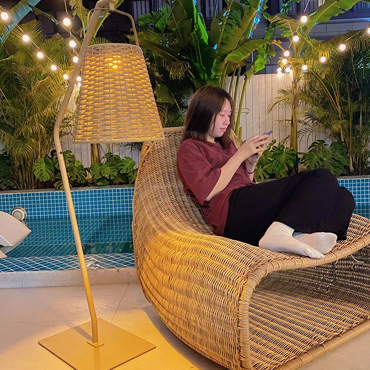 紫叶太阳能户外灯家用庭院灯编织藤艺氛围灯别墅花园景观灯草坪灯