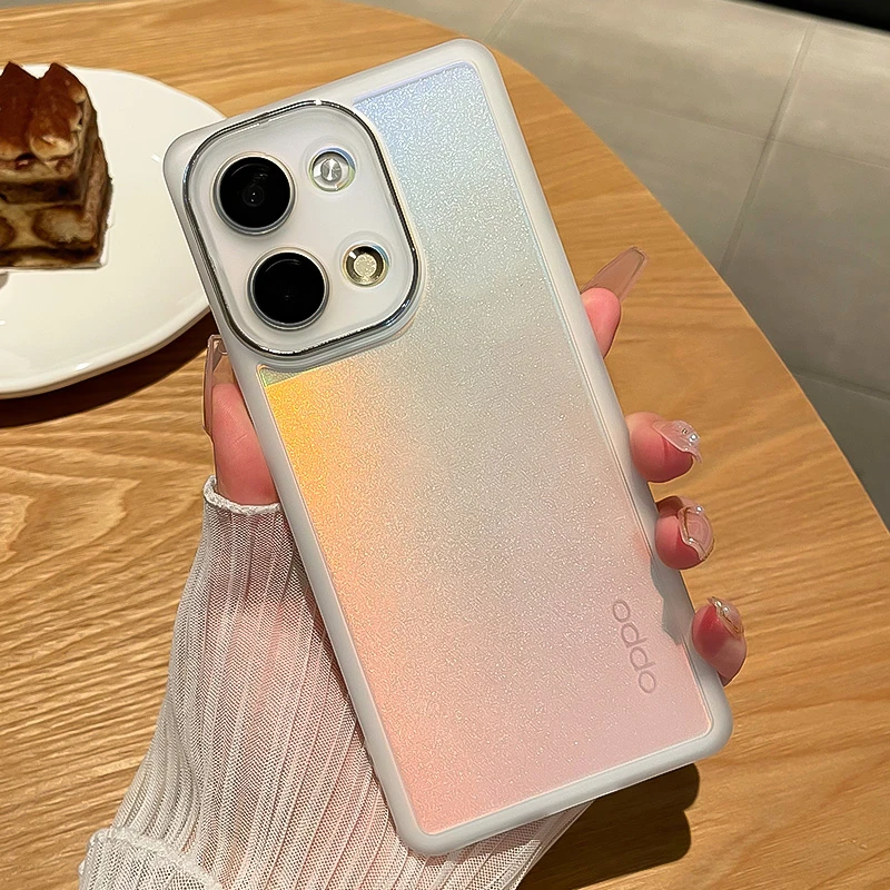 适用opporeno9手机壳reno9pro女款硅胶ins风网红情侣镜头全包套
