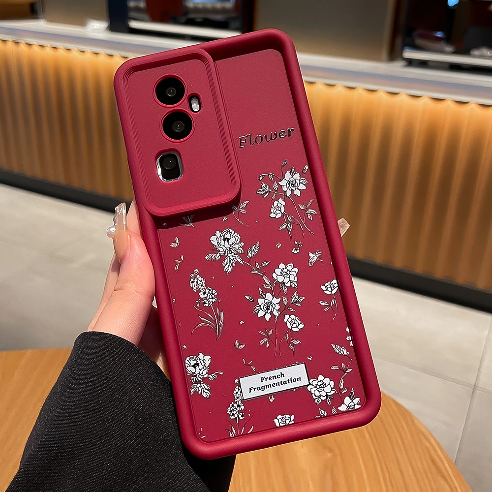 潮多米适用opporeno11手机壳reno10新款女reno11pro网红复古酒红