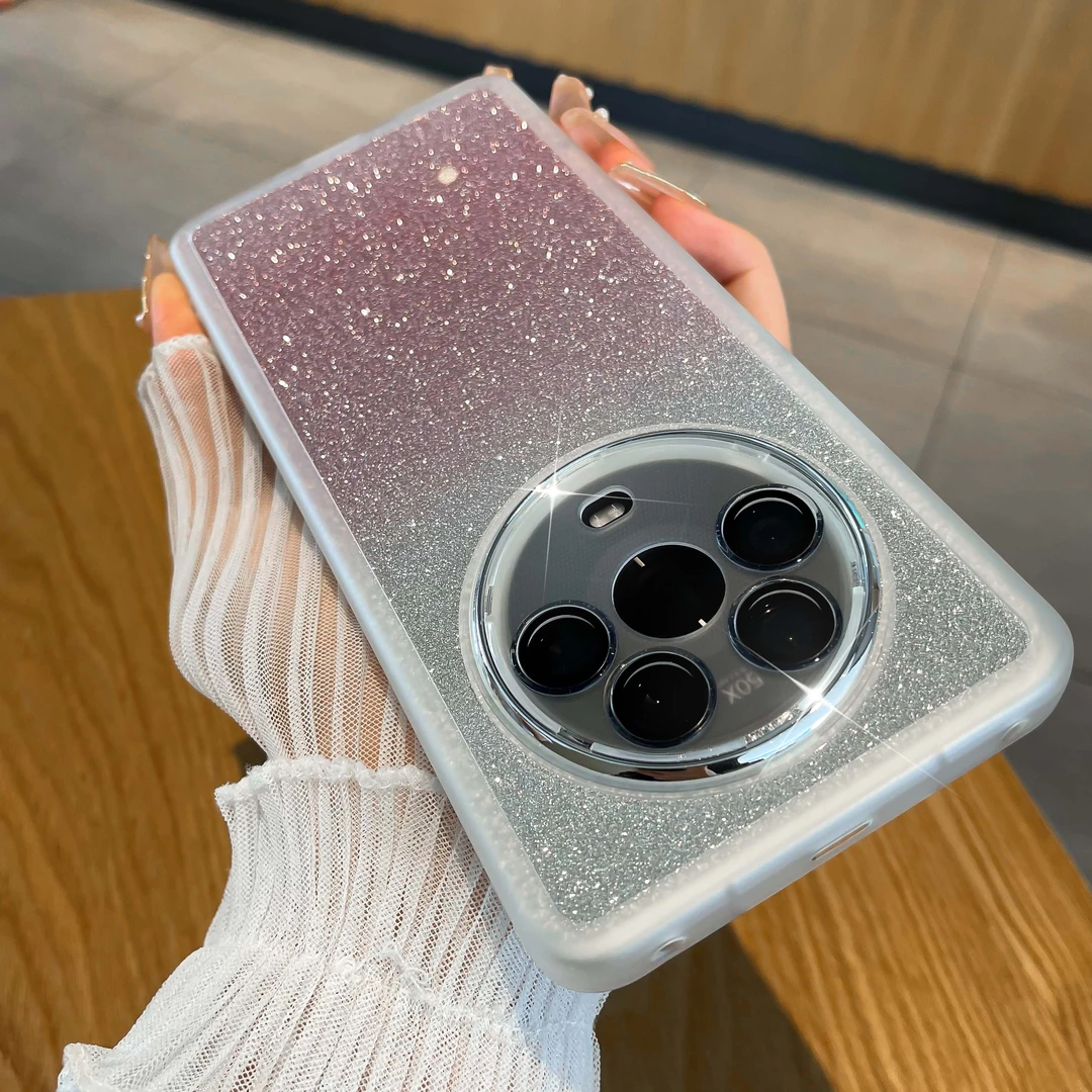 适用荣耀magic4手机壳女款渐变闪粉硅胶镜头全包防摔壳潮牌保护套