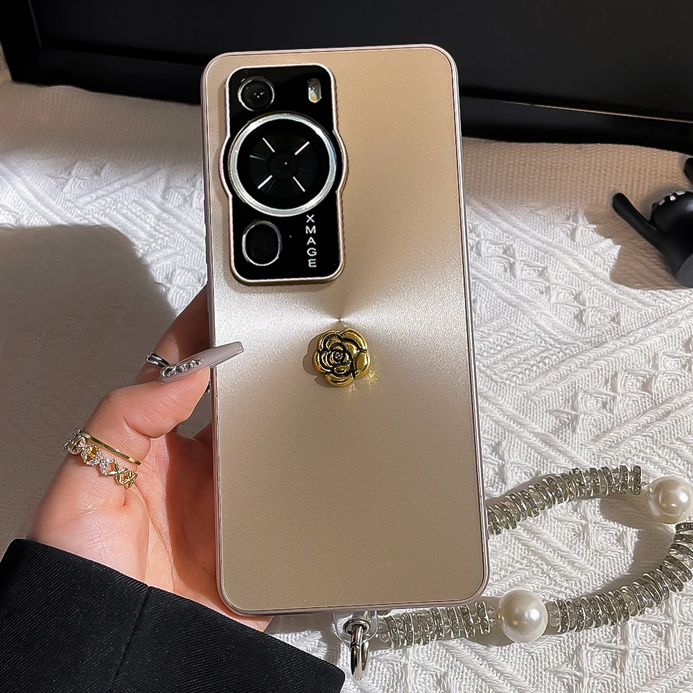 潮多米适用华为p60手机壳p60pro新款女网红ins风极光全包防摔电镀