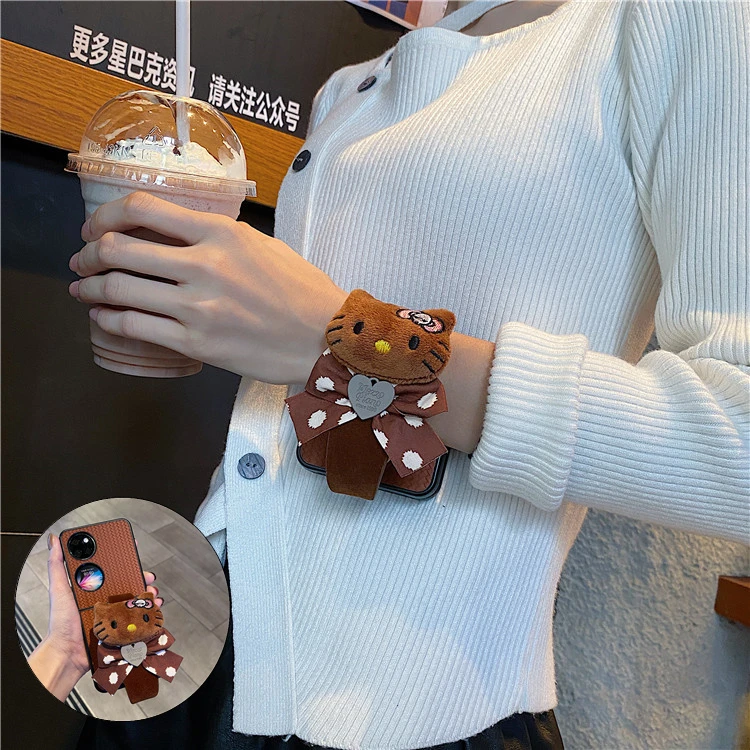 猫咪腕带适用华为p50pockets手机壳荣耀magicvflip折叠屏pocket2